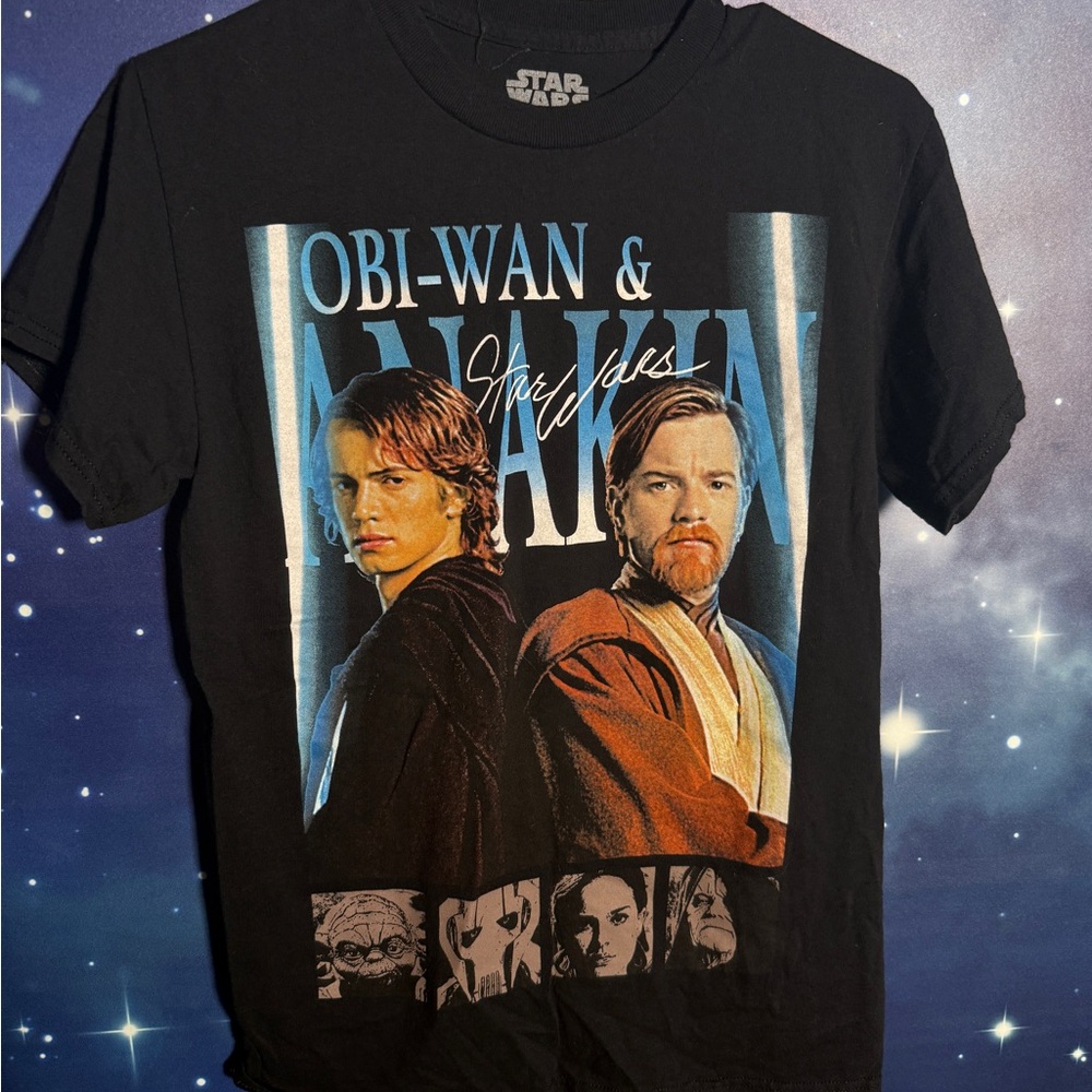 Star Wars Obi-Wan & Anakin Black Tee